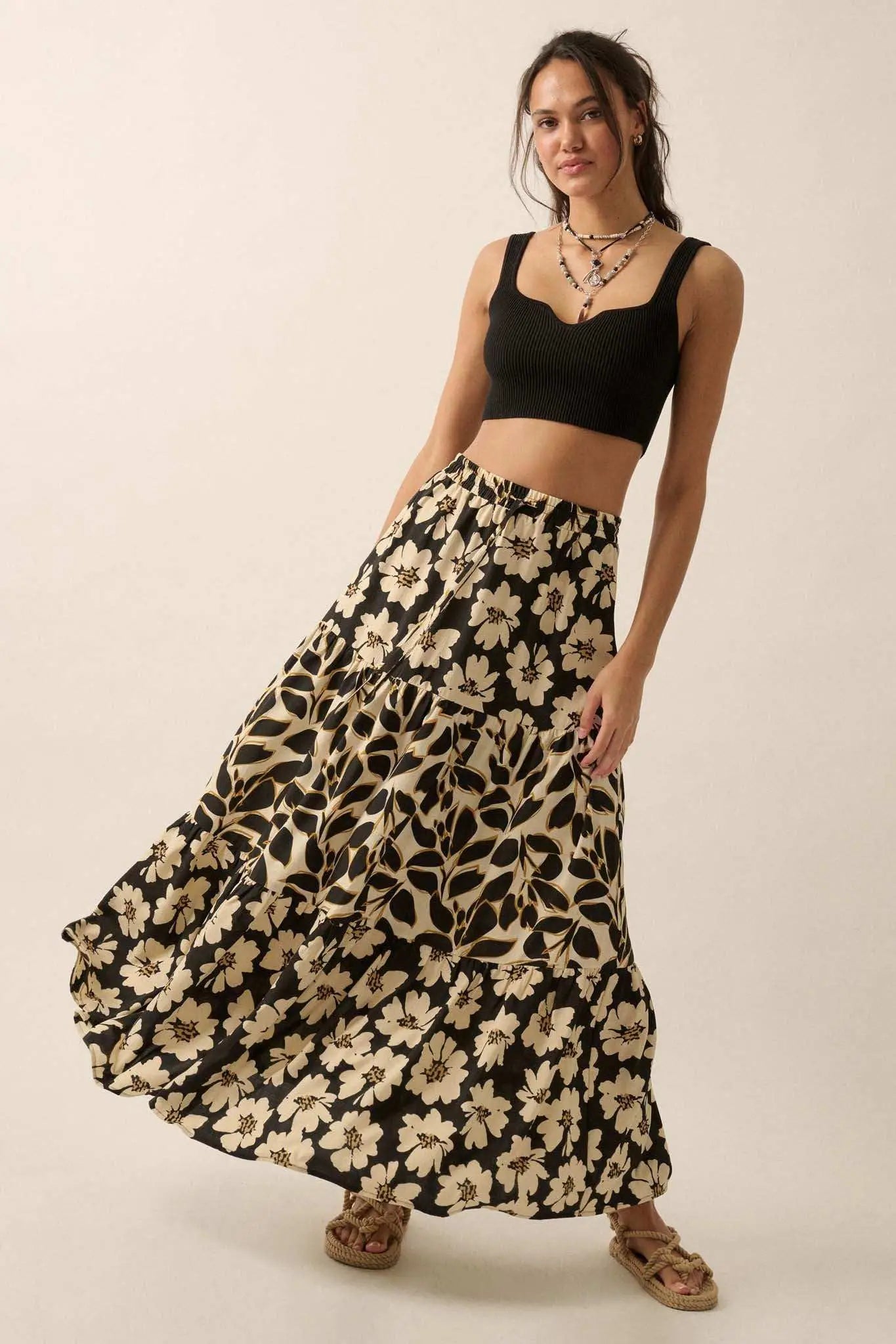 Shaper Fit Cropped Rib-Knit Sweetheart Tank Top