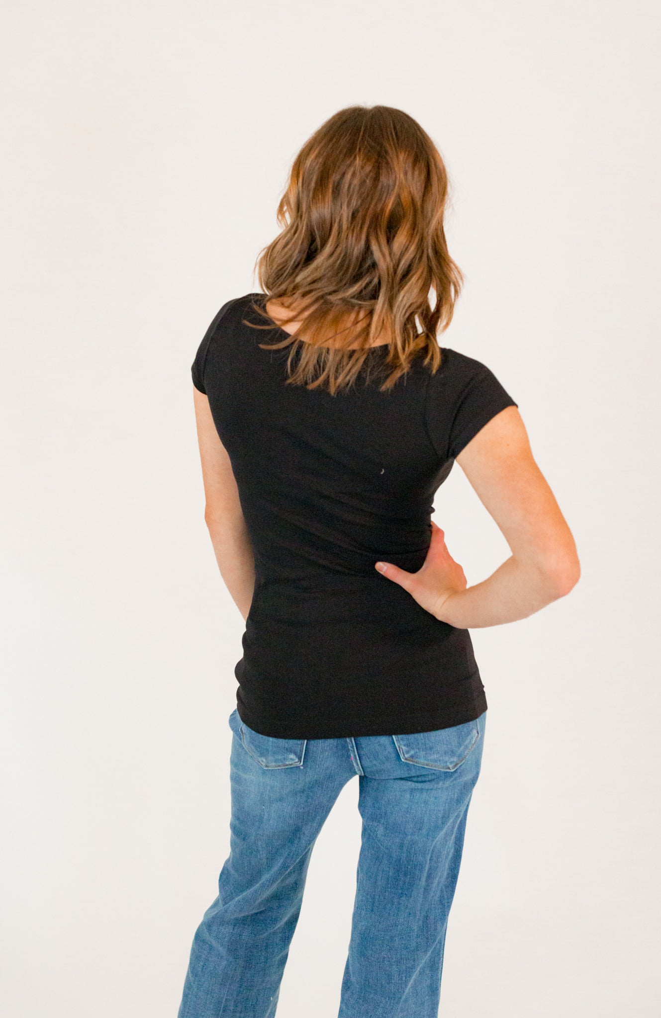 Cap Sleeve Tee ・Black
