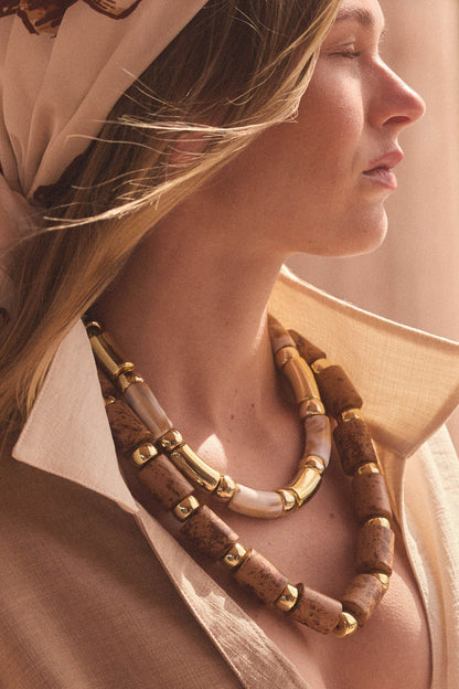 Briarwood Chunky Tube Bead Layered Necklace