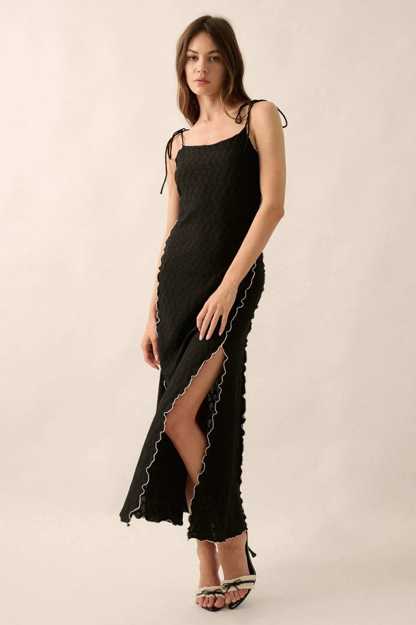 Beautiful Feeling Textured Knit Cami Maxi Dress