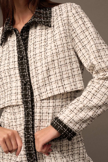 Call Me Coco Tweed Layered-Look Suit Dress