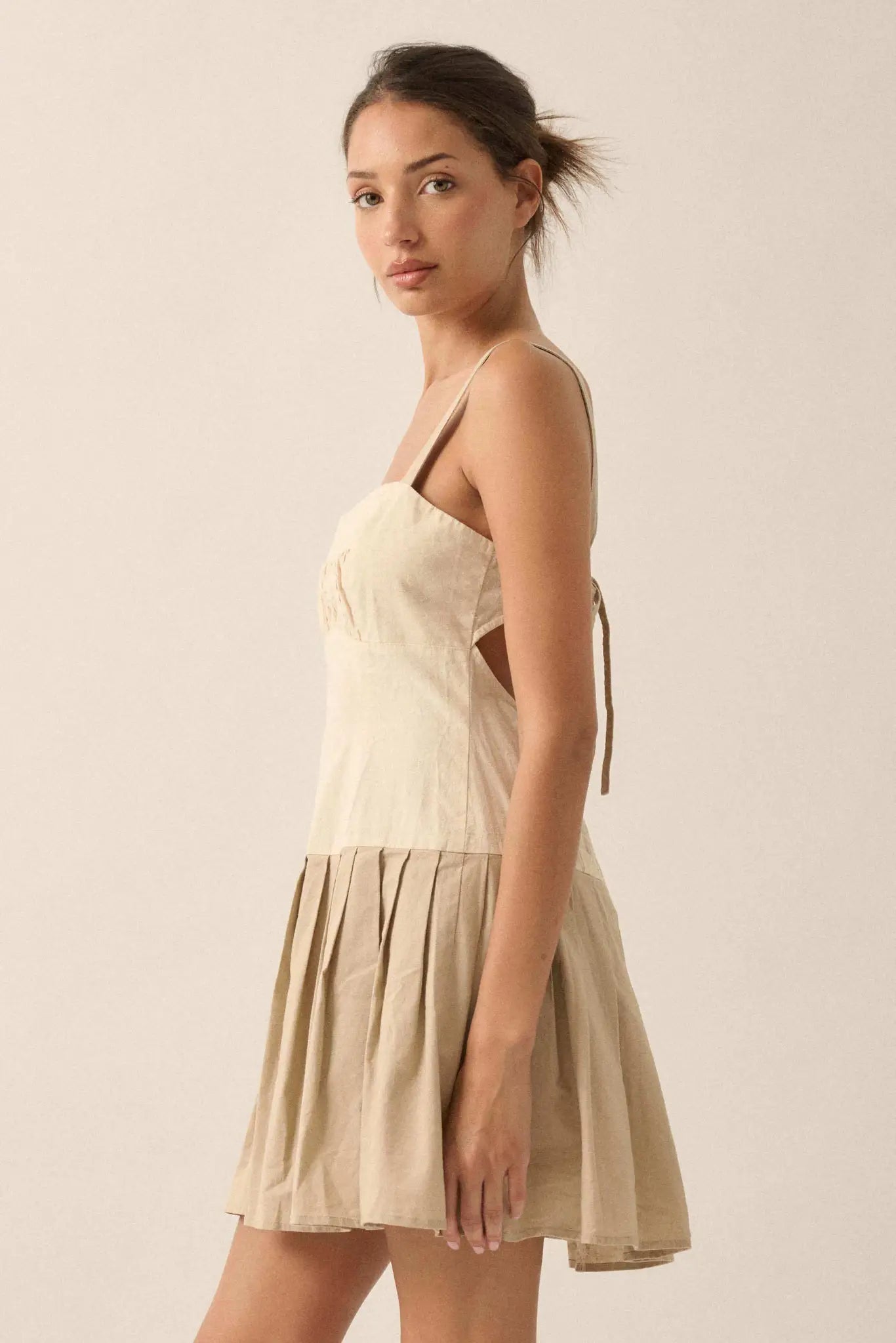 It Takes Two Colorblock Pleated Mini Dress