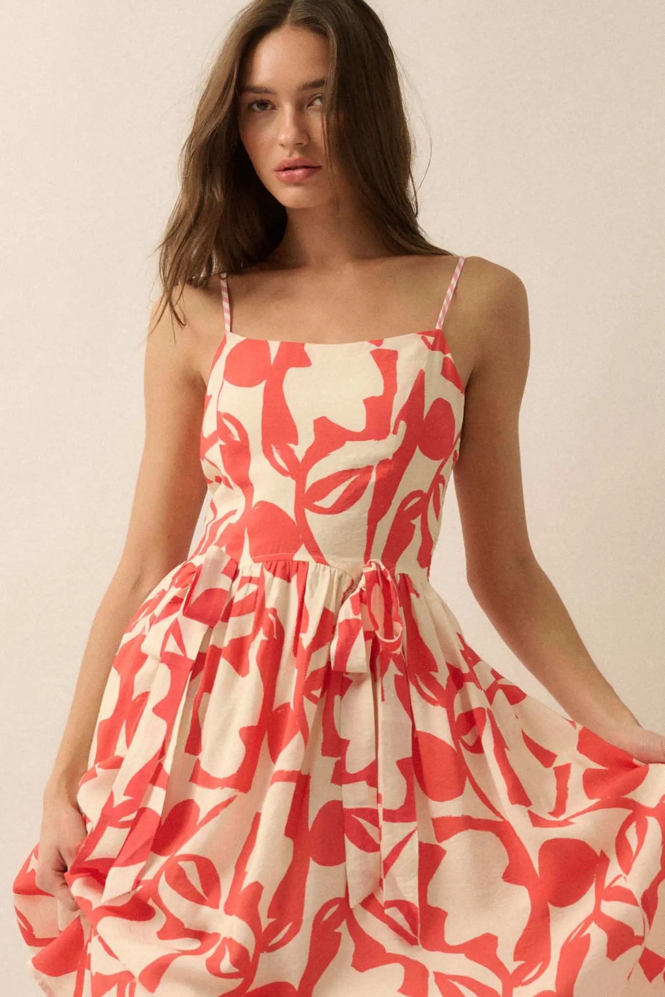 Bold Bouquet Abstract Floral Pocket Midi Dress