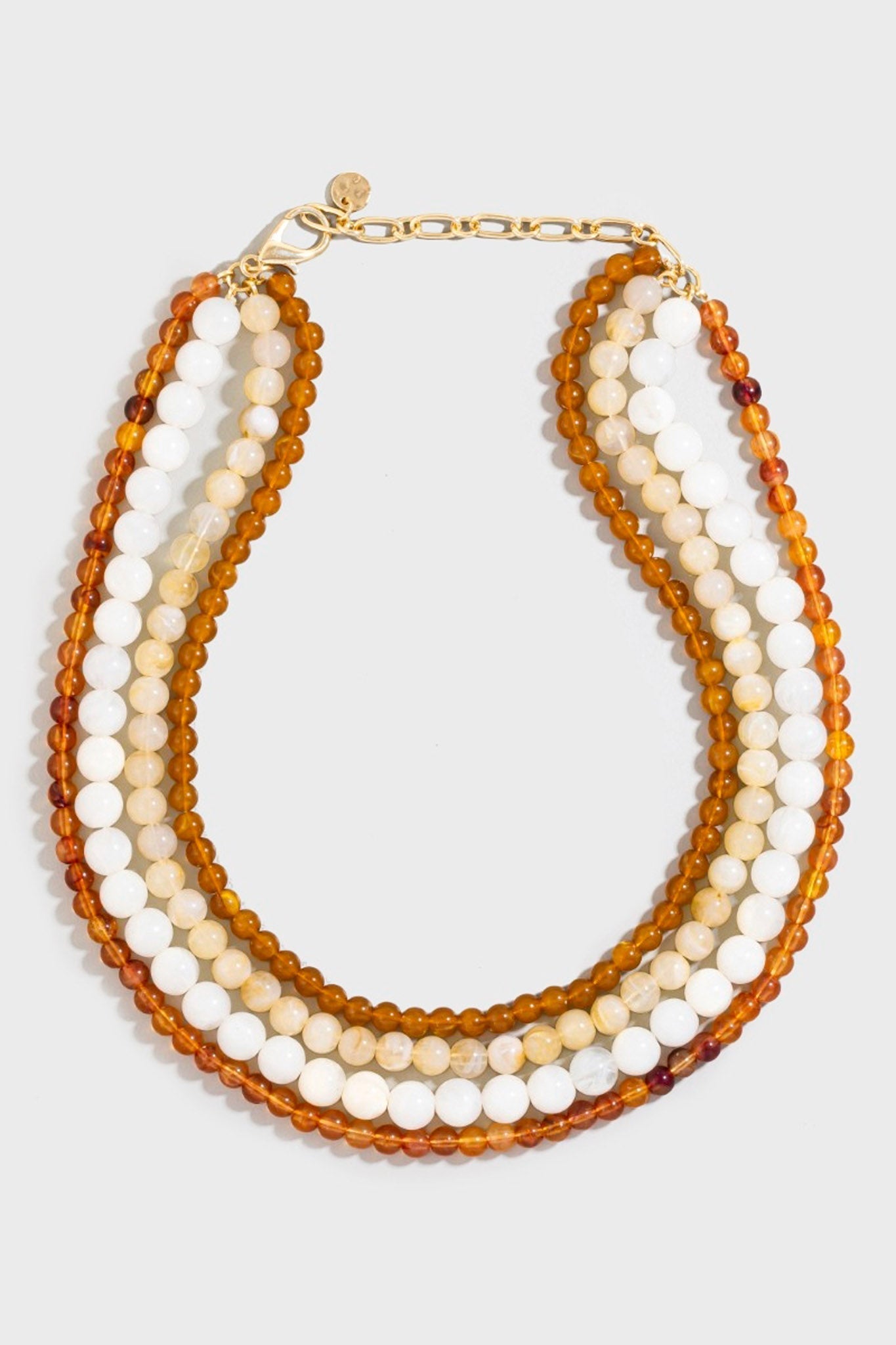 Formosa Marble Resin Layered Beaded Necklace