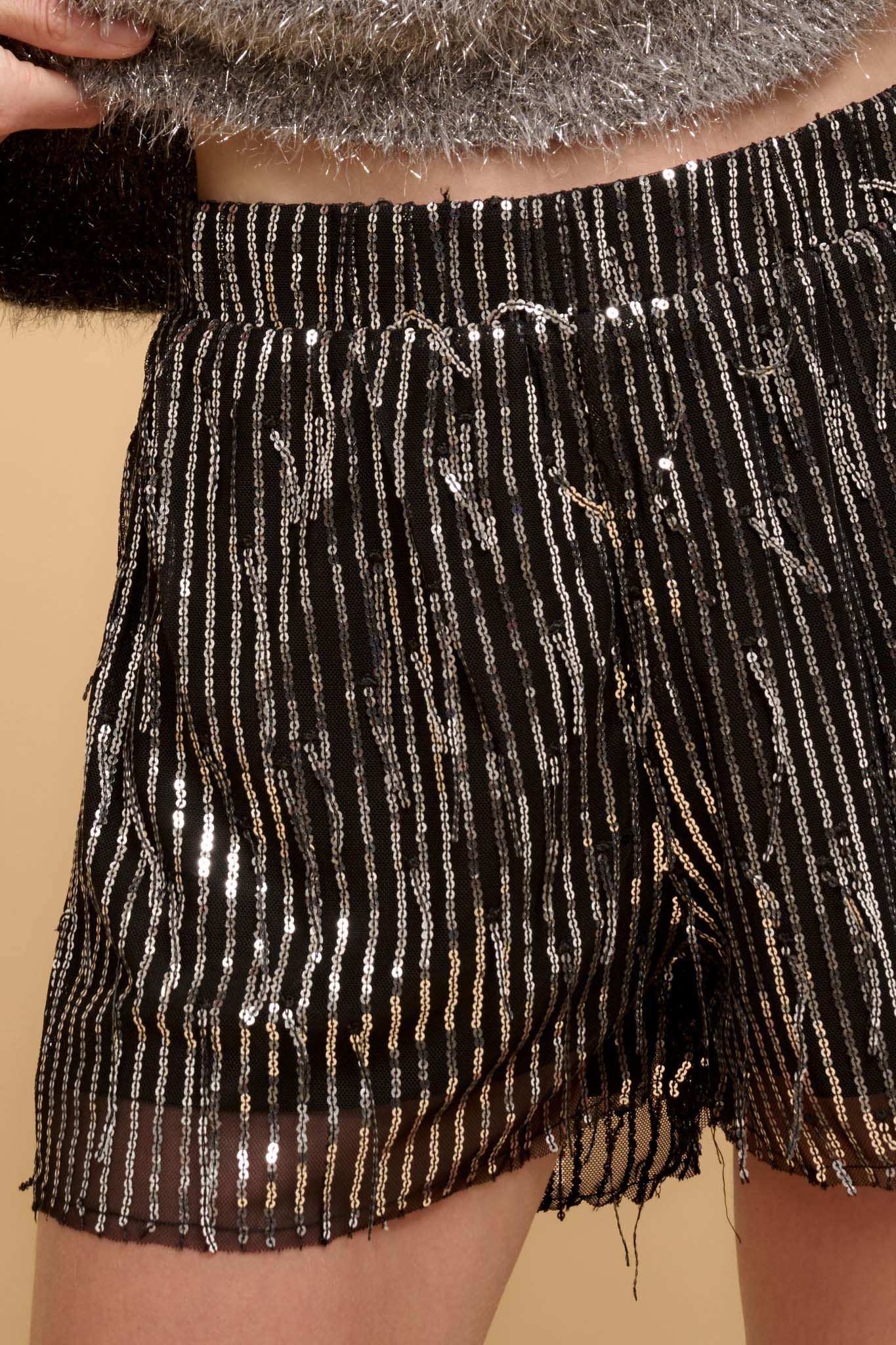 All That Jazz Sequin Stripe Shorts