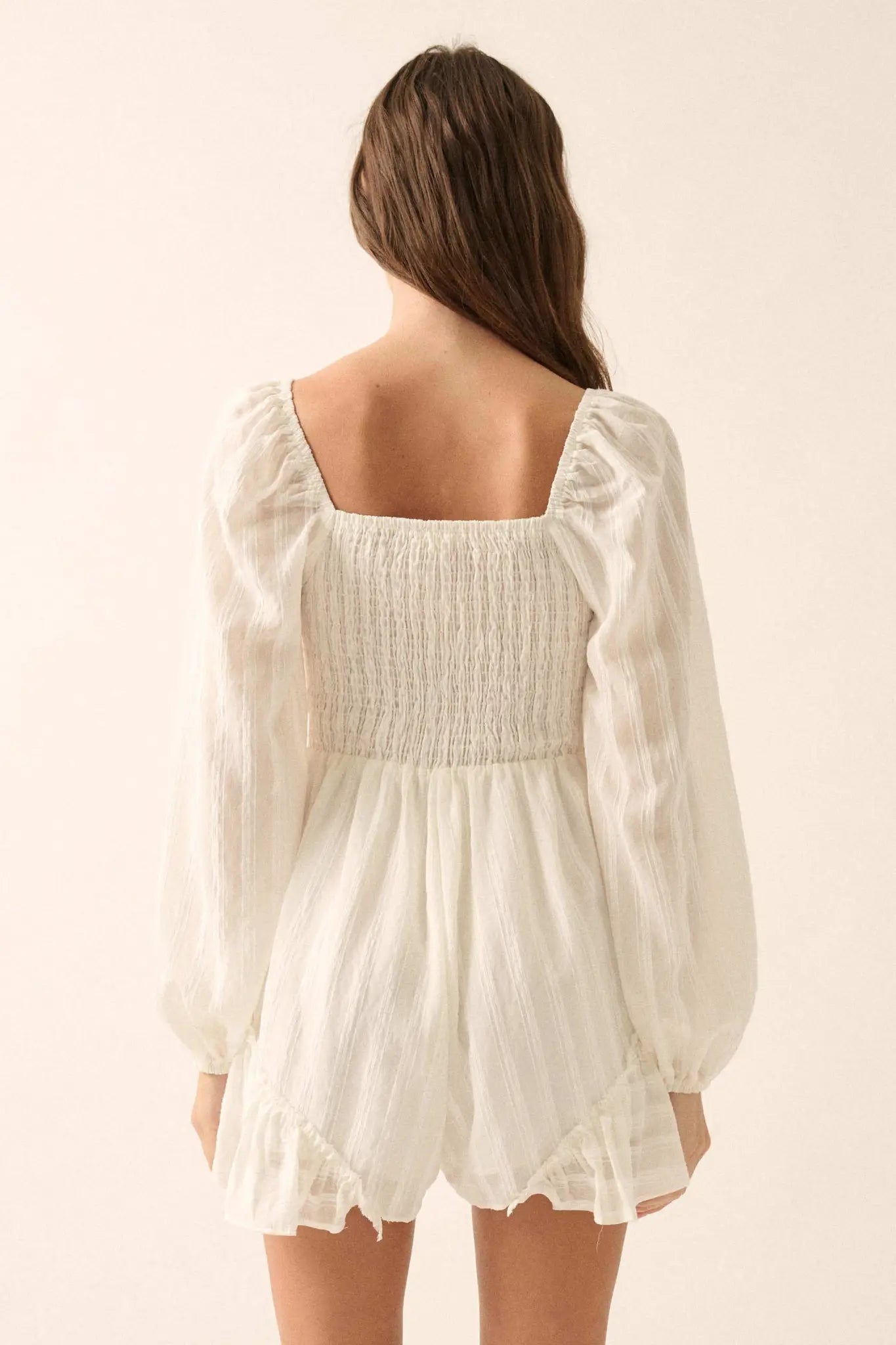 Life Is Sweet Striped Ruffle Tie-Front Romper