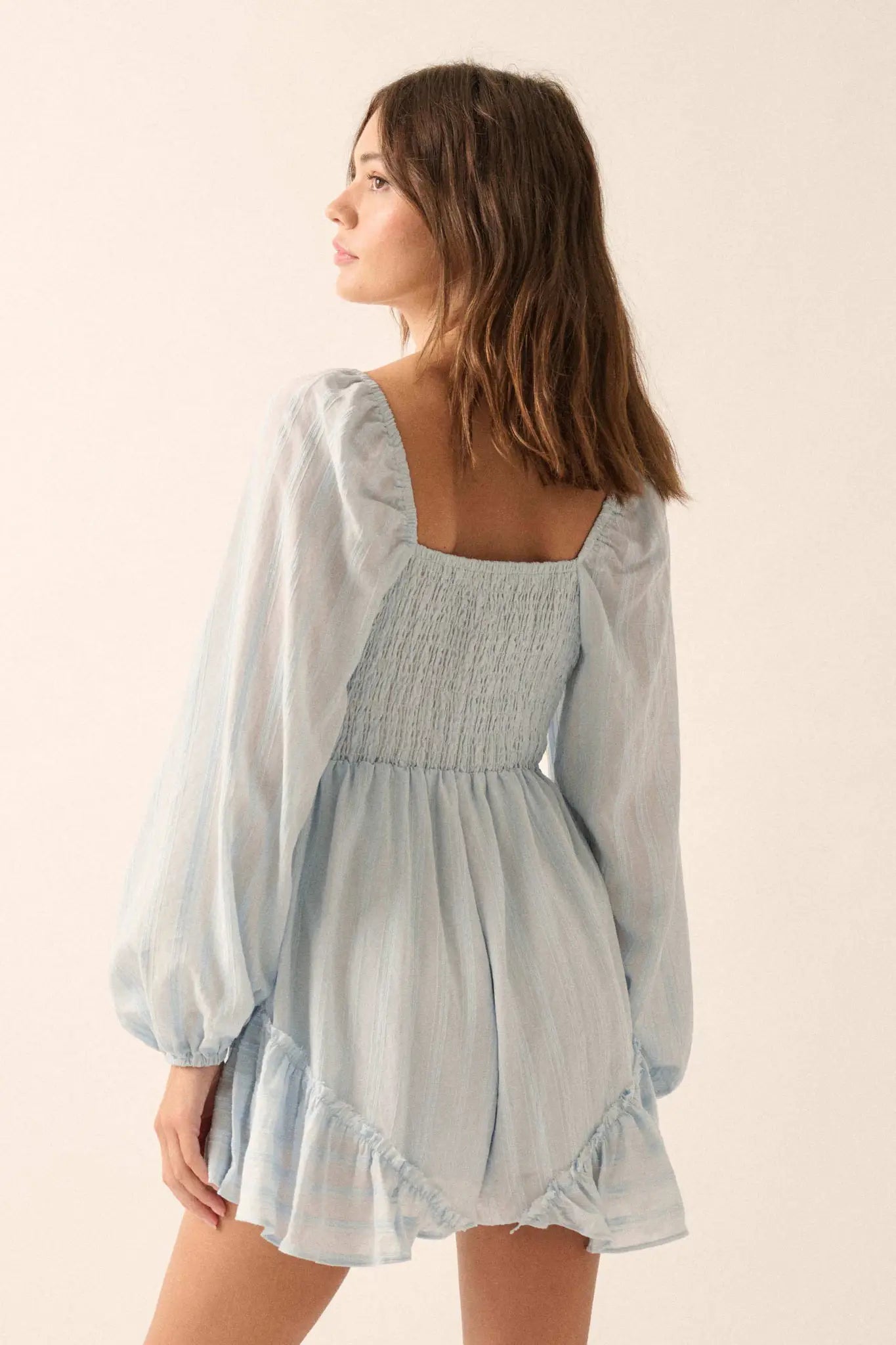 Life Is Sweet Striped Ruffle Tie-Front Romper