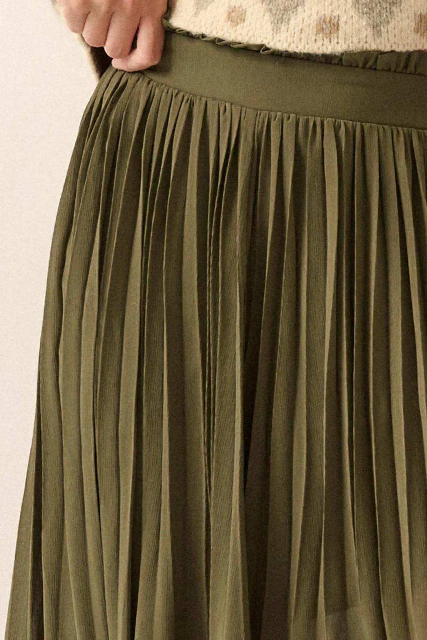 Long Time Coming Accordion Pleated Maxi Skirt