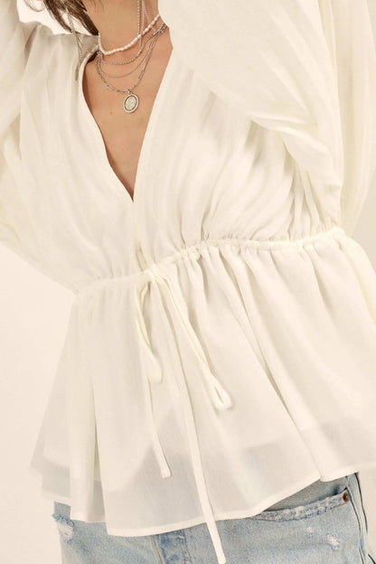 Made for Love Accordion Pleated Kimono Blouse