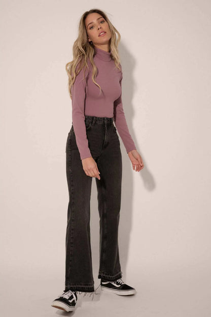 Lifted Fit Mock Neck Long-Sleeve Bodysuit