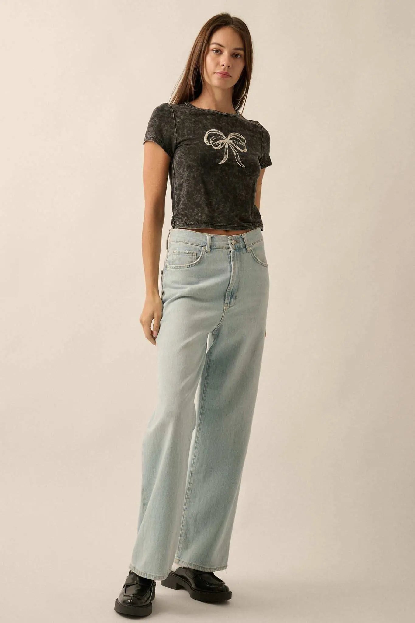Bow Wow Vintage-Wash Graphic Baby Tee