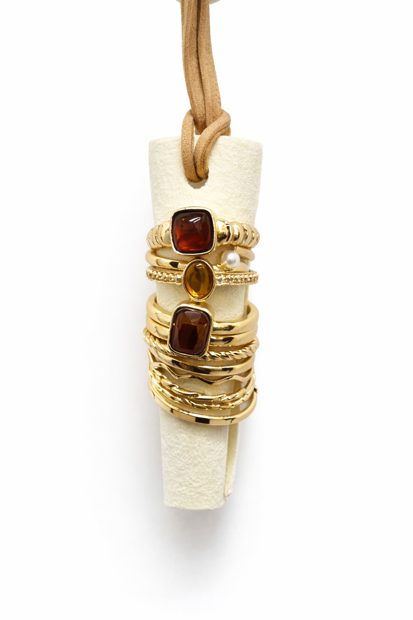 Mendocino Twelve-Piece Assorted Gold Ring Set