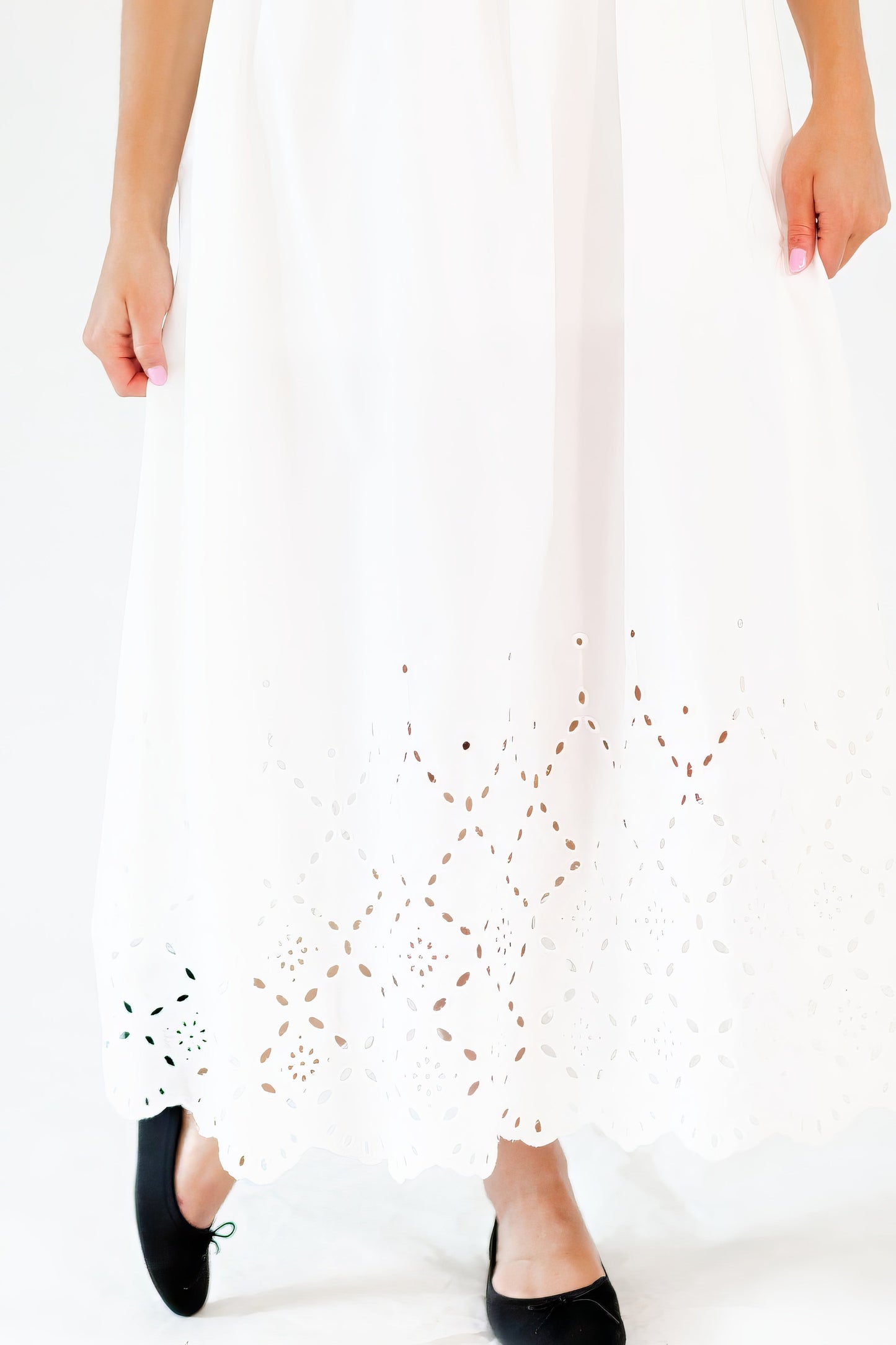 Wilma Eyelet Midi Dress