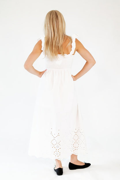 Wilma Eyelet Midi Dress