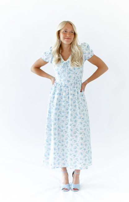 Imogen Floral Dress · Blue