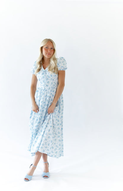 Imogen Floral Dress · Blue