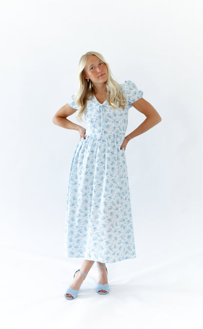 Imogen Floral Dress · Blue