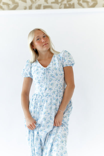 Imogen Floral Dress · Blue