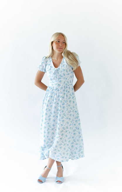 Imogen Floral Dress · Blue