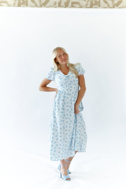 Imogen Floral Dress · Blue