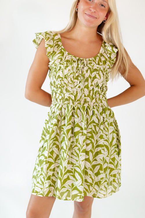 Beth Smocked Mini Dress