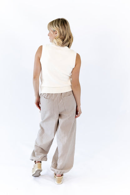 Milene Bow Detail Pants · Taupe