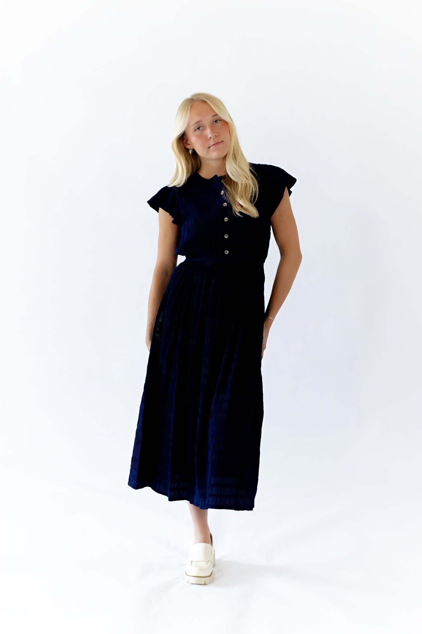 Christie Textured Midi Dress