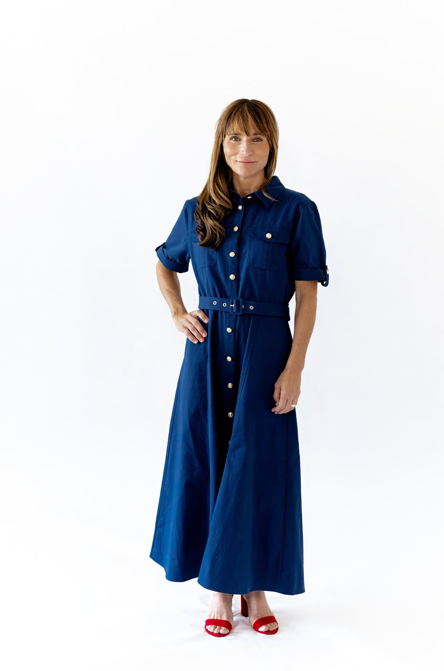 Indra Belted Maxi Dress