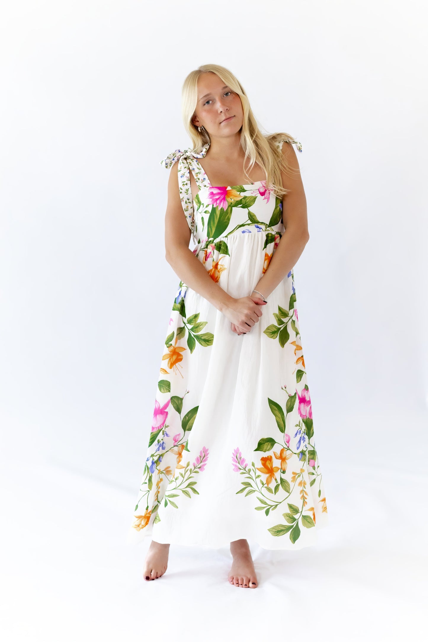 Liesel Mixed Print Maxi Dress