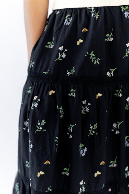 Darla Floral Midi Skirt  ⤫ Restocked