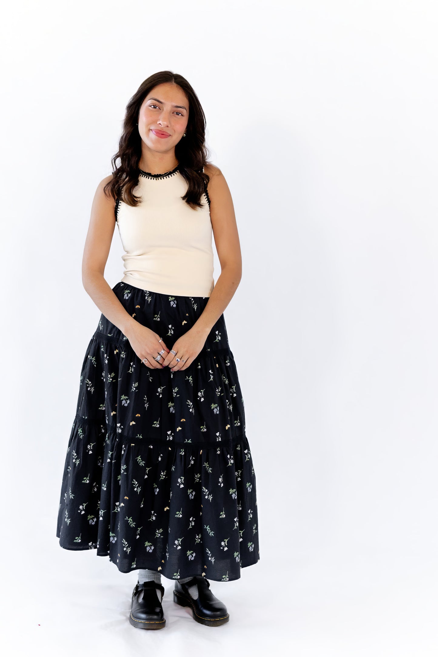 Darla Floral Midi Skirt  ⤫ Restocked