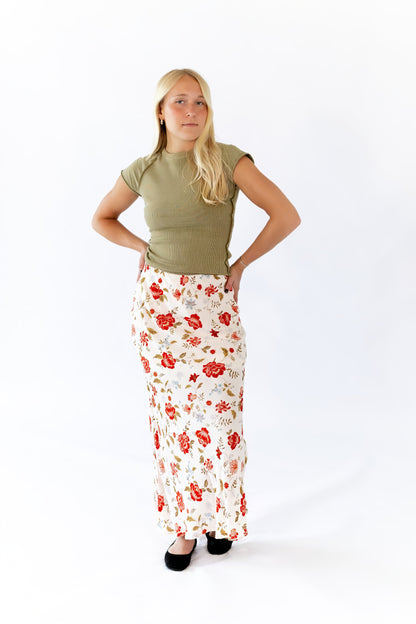 Heather Floral Maxi Skirt