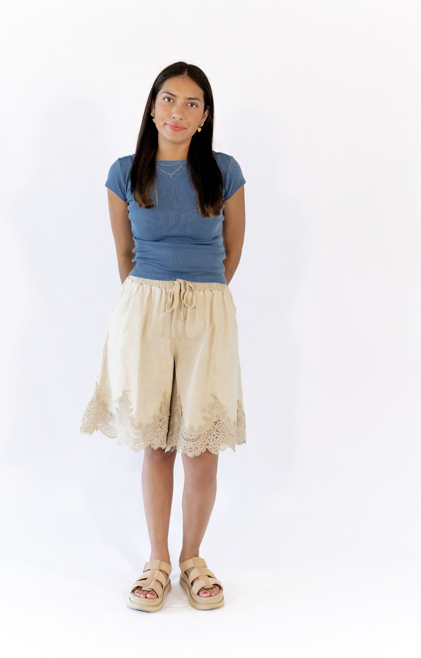 Amelia Ribbed Top · Vintage Blue  ⭐︎ Restocked