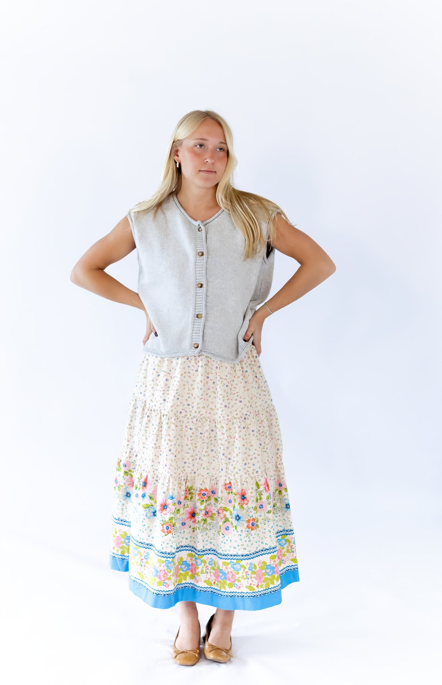 Mila Floral Midi Skirt ⭐︎ Restocked