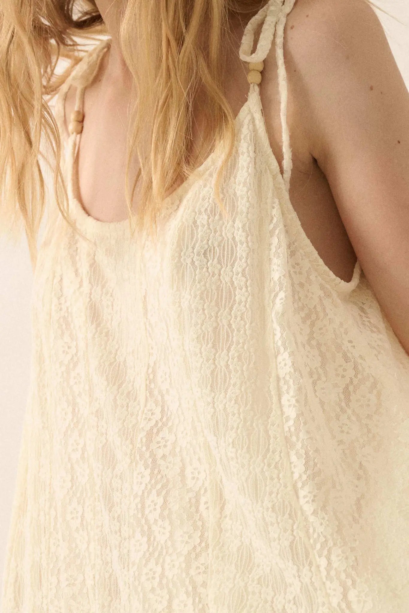 Heaven Knows Paneled Lace Maxi Slip Dress