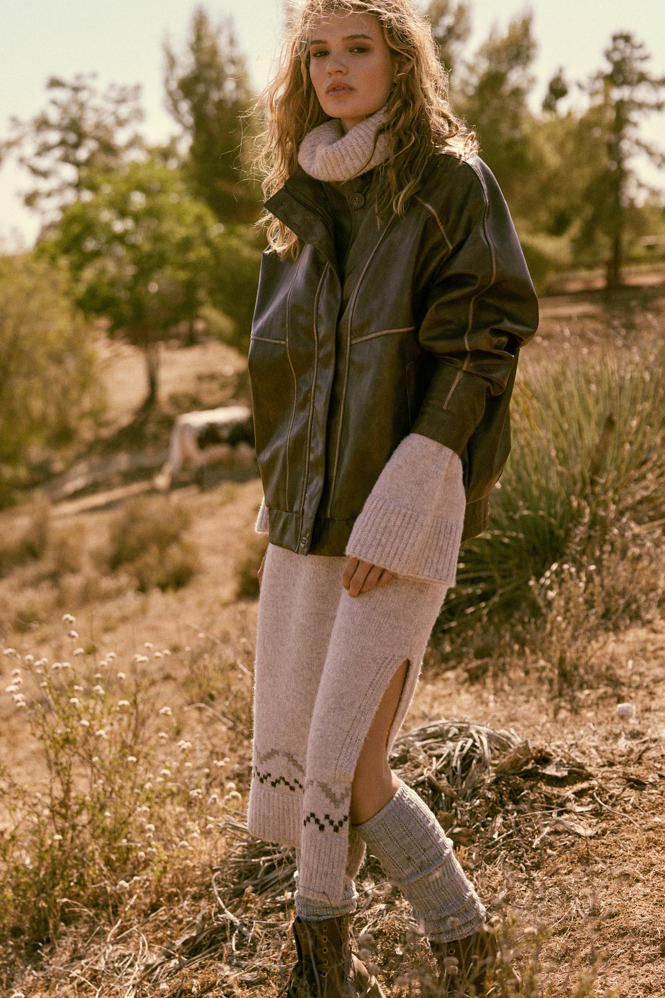 Mountain High Alpine-Knit Midi Sweater Dress