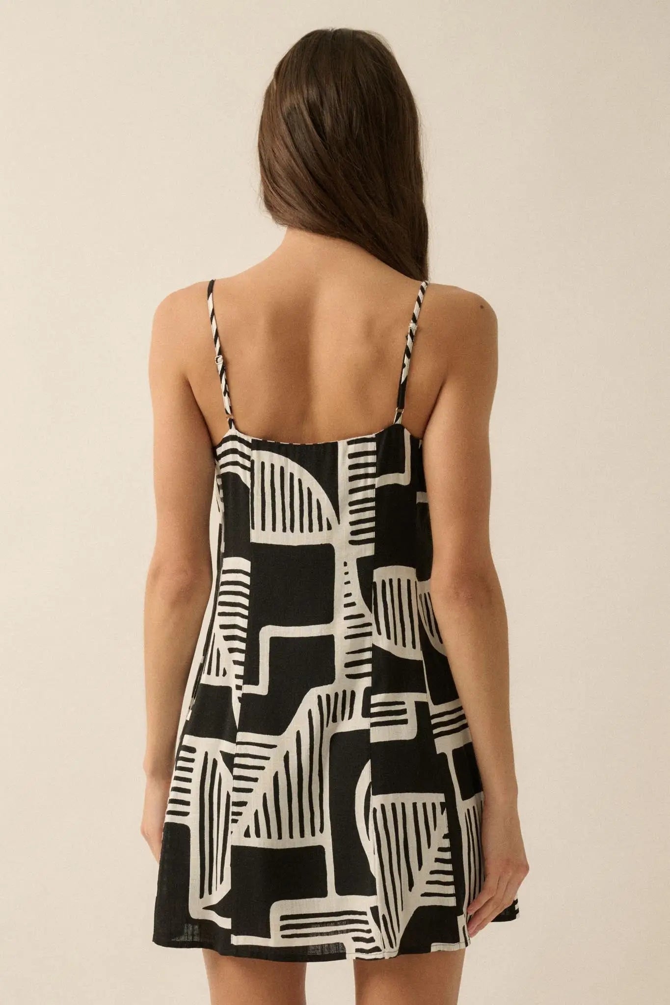 Shape and Form Geo-Print A-Line Mini Dress