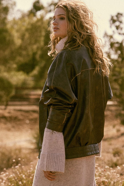Soul Rider Vegan Leather Oversize Jacket