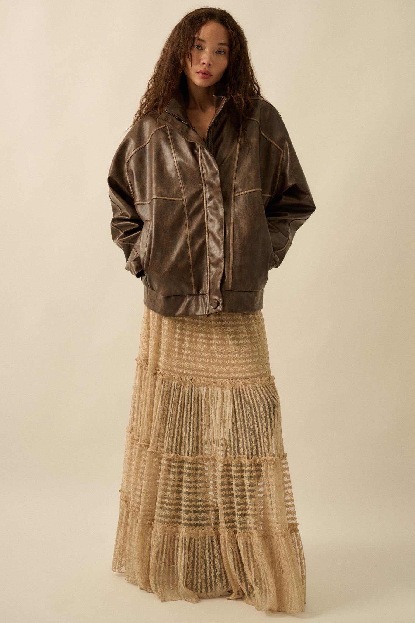 Soul Rider Vegan Leather Oversize Jacket
