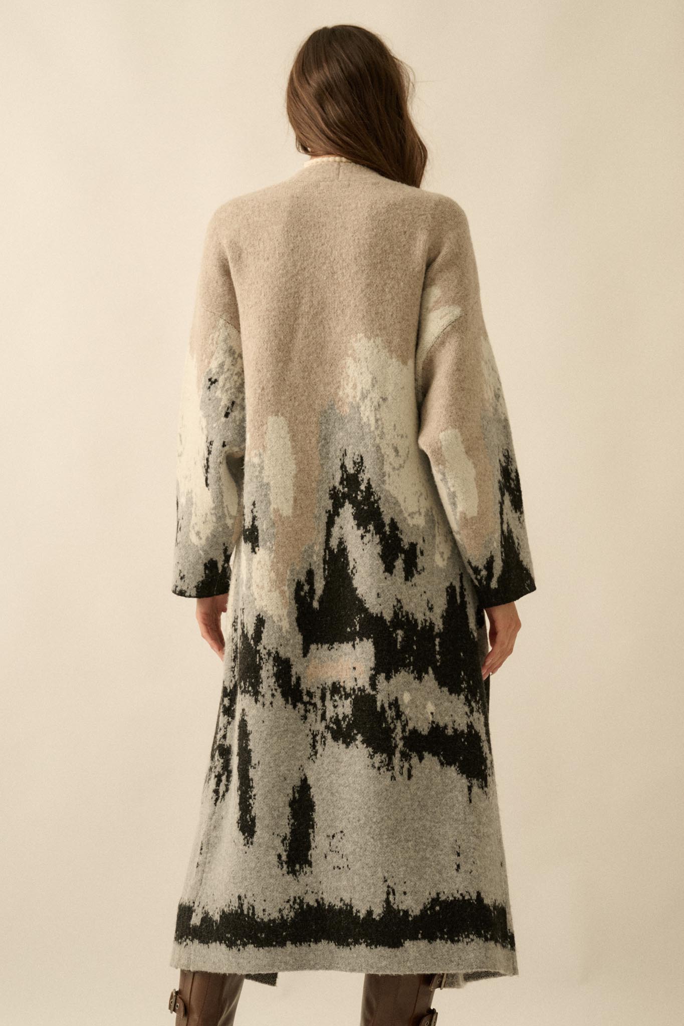 Moving Mountains Landscape Duster Cardigan