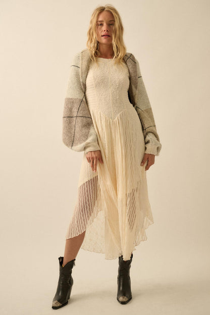 Across the Board Argyle Knit Shrug Cardigan