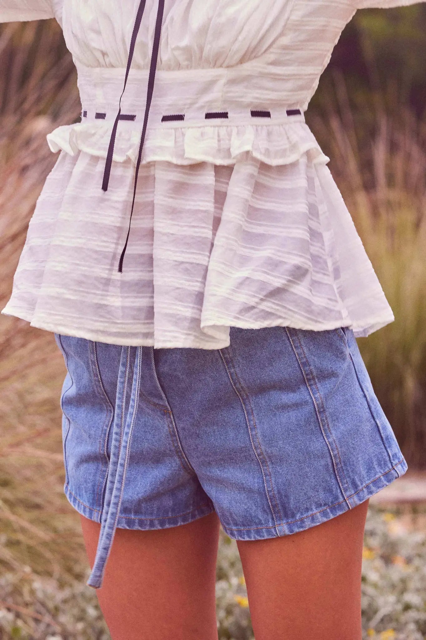 Brand New Day Denim Drawstring Shorts