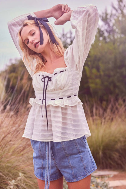 Brand New Day Denim Drawstring Shorts