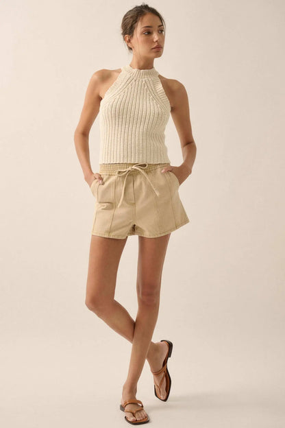 Brand New Day Denim Drawstring Shorts