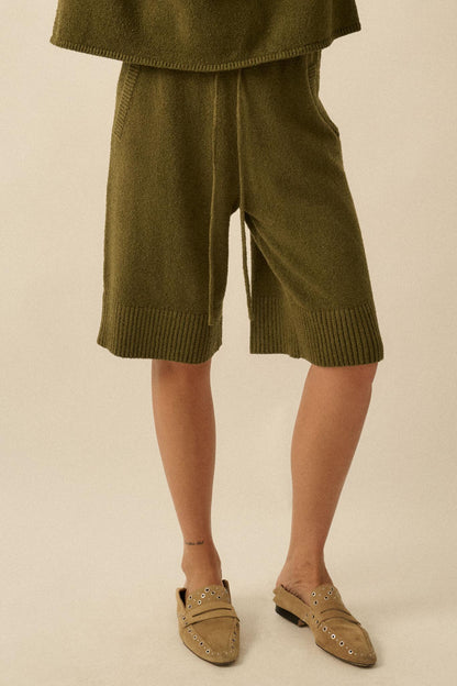 Promise the Label Textured Knit Sweater Shorts