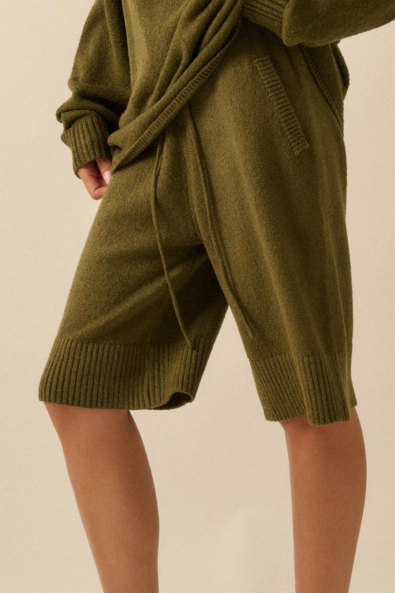 Promise the Label Textured Knit Sweater Shorts