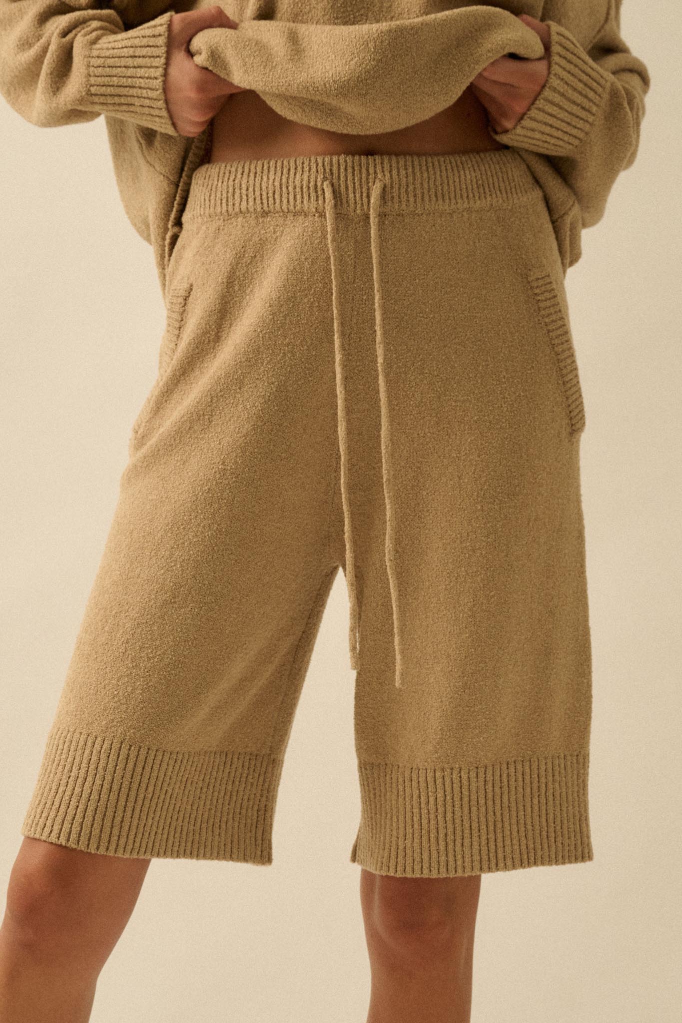 Promise the Label Textured Knit Sweater Shorts