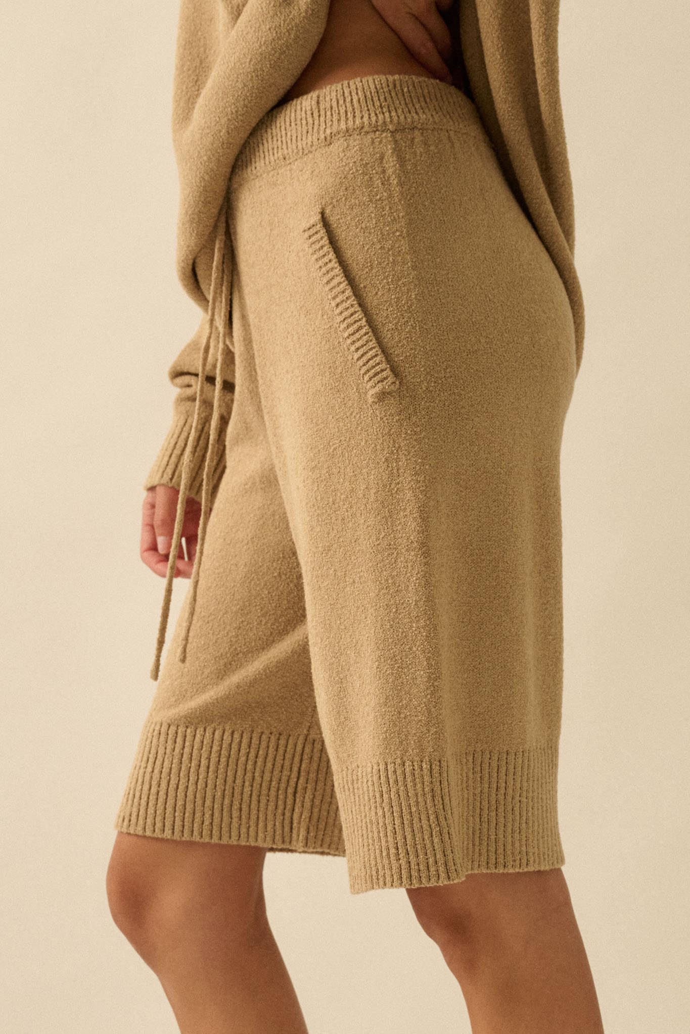 Promise the Label Textured Knit Sweater Shorts
