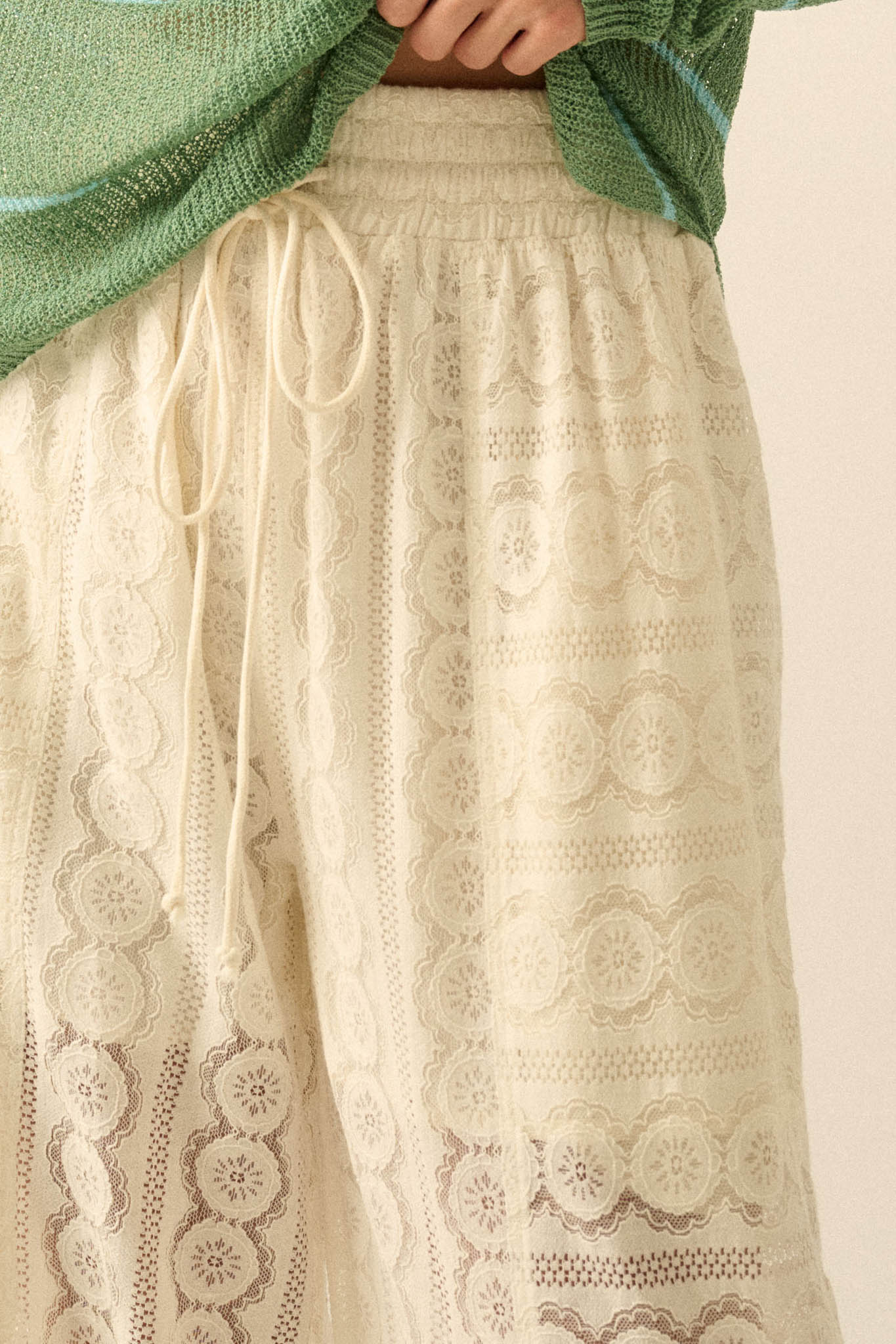 Keep Dreaming Lace Drawstring Pocket Balloon Pants