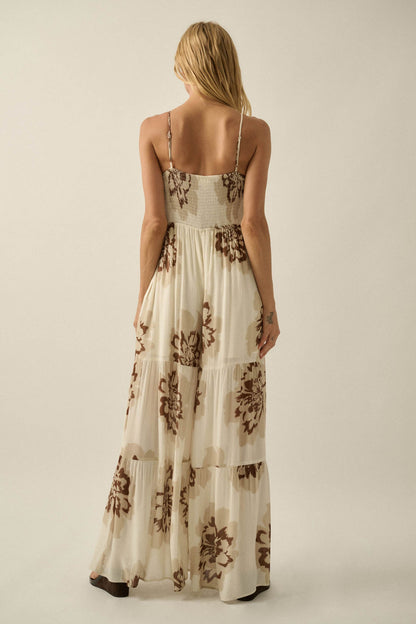 Bloom Me Away Floral Wide-Leg Tiered Jumpsuit